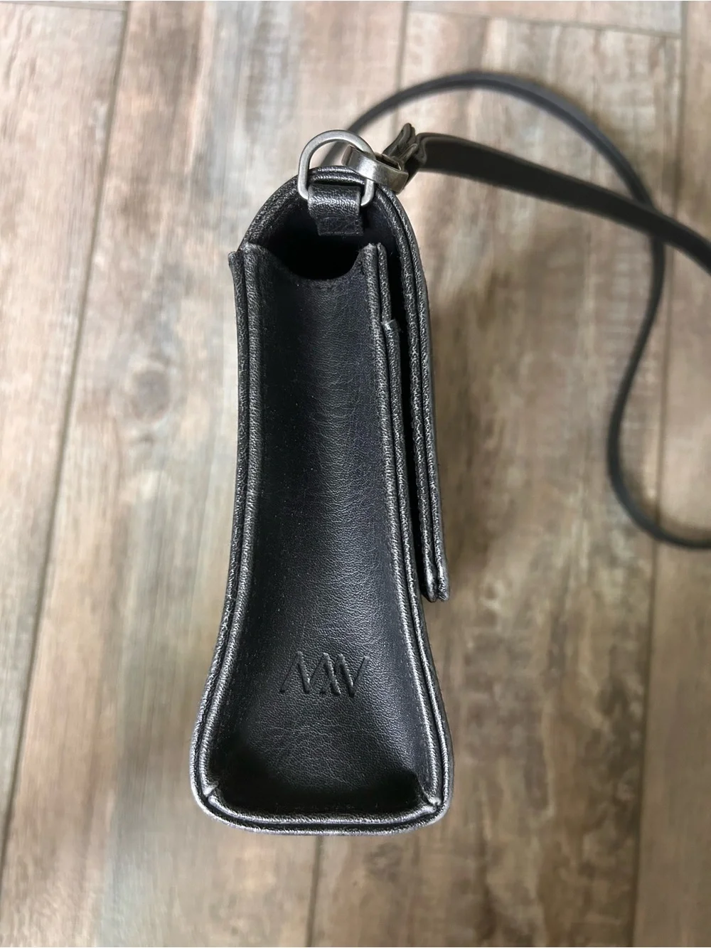 Matt & Nat Black Vegan Leather Flap Crossbody Bag